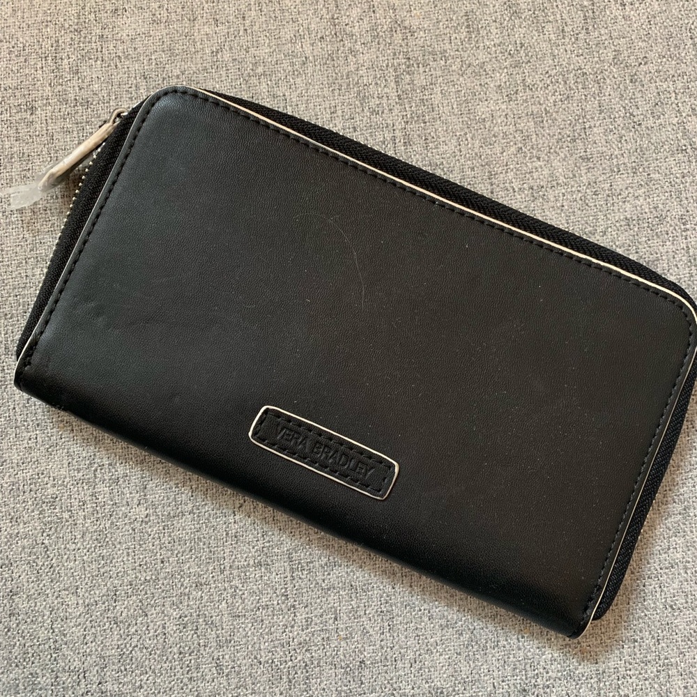 Vera Bradley Black Leather Wallet